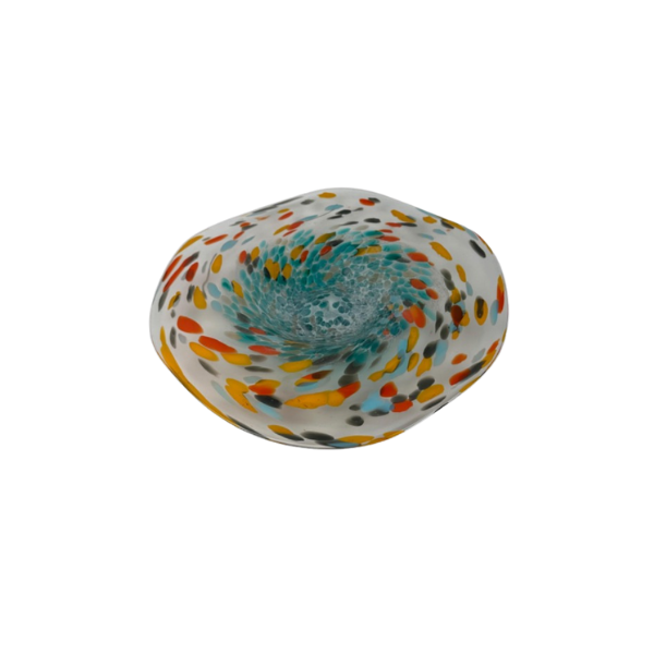 ADORNO CENTRO PARA MESA VIDRIO 36X36X7cm MULTICOLOR CONCEPTS 412-364554