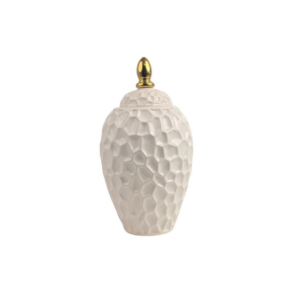 ADORNO PARA MESA ANFORA CERAMICA 16X16X32cm BLANCA CONCEPTS 442-352293
