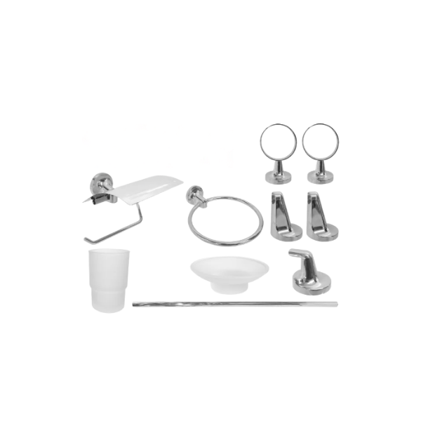 ACCESORIO PARA BAÑO ACERO INOXIDABLE SET 6 pza 734-04874