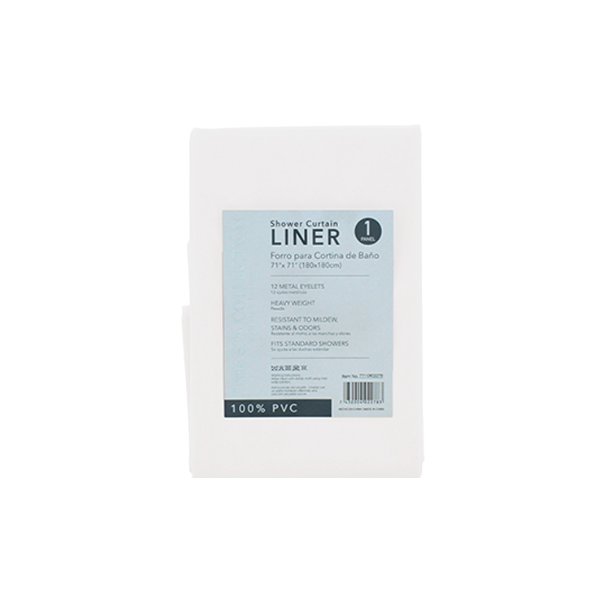 CORTINA PARA BAÑO 1.80X1.80 m PVC BLANCO 711-0402274