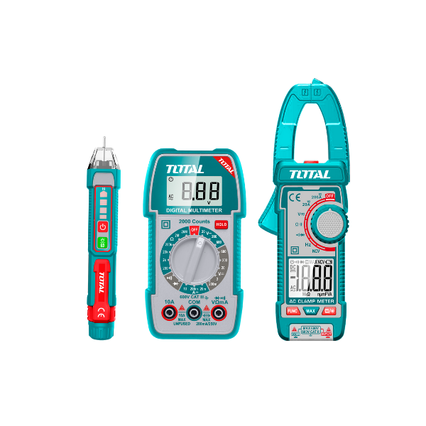 KIT ELECTRONICA MULTITESTER, AMPERIMETRO Y DETECTOR DE ELECTRICIDAD TOTAL TOS23068