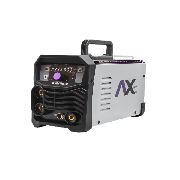 SOLDADOR INVERTER MMA/LIF TIG 120A 110/220V MIRCOALAMBRE (FLUX) PANTALLA LED AXT-EM120LED