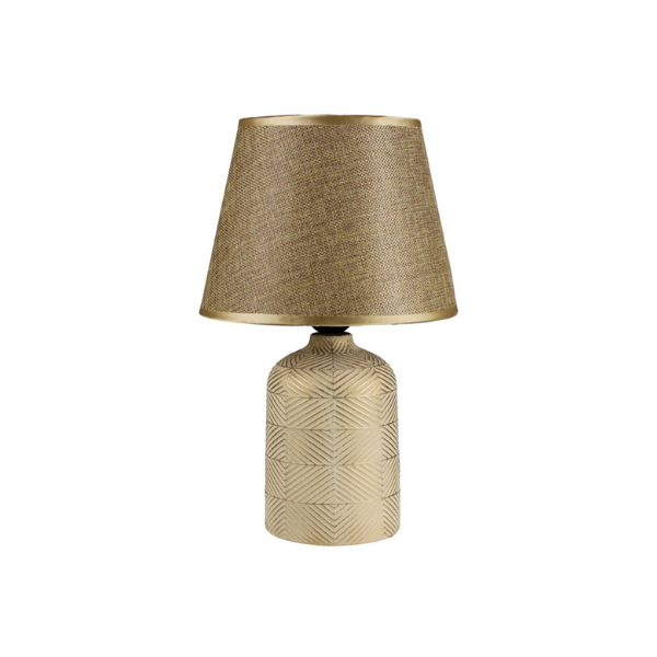LAMPARA DE MESA DORADA/CREMA MAYS 12" (604-05404)