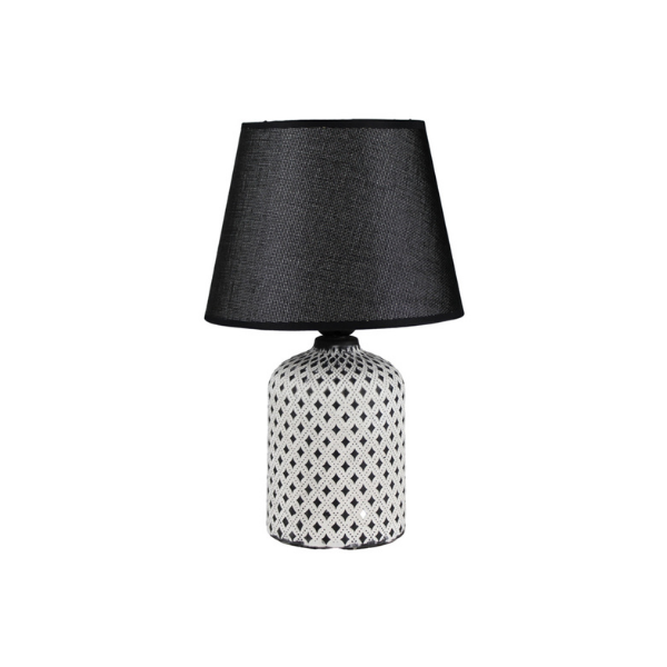LAMPARA DE MESA NEGRO/BLANCO MAYS 12" (604-05406)
