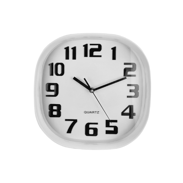 RELOJ PARA PARED PLASTICO 28 cm BLANCO TIMES TOWER & CO. 602-05693
