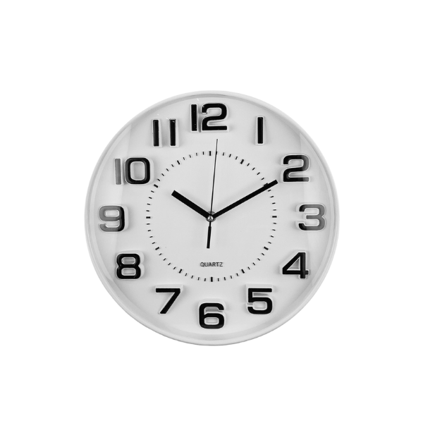 RELOJ PARA PARED PLASTICO 30 cm BLANCO TIMES TOWER & CO. 602-05694