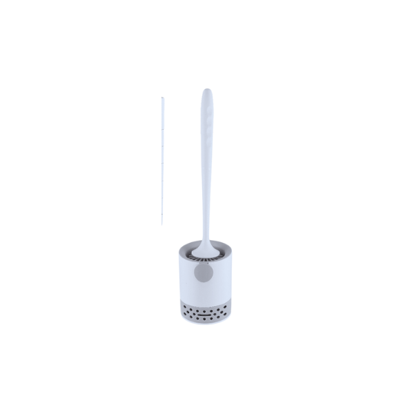 CEPILLO PARA INODORO CON BASE PLASTICO 0.11x0.11x0.42 m BLANCO/GRIS 734-38482
