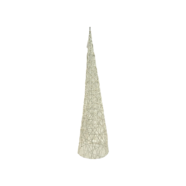 ADORNO NAVIDAD ARBOL CON LUCES ALAMBRE 150x38x38 cm DORADO/BLANCO SANTINI 120-2000246/1