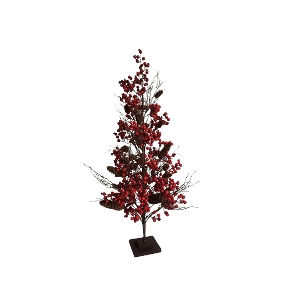 ADORNO NAVIDAD ARBOL PLASTICO 80x23x23 cm ROJO SANTINI 140-2200782