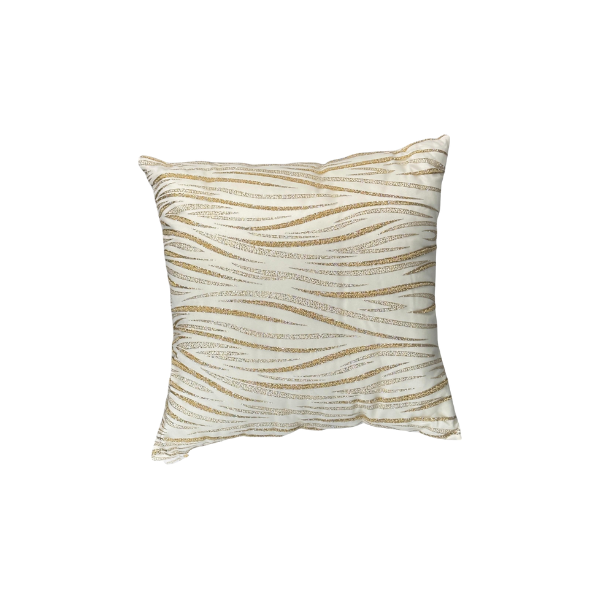 COJIN CON BRILLOS ALGODÓN/POLIESTER 50x50 cm BLANCO/DORADO SANTINI 160-4503517