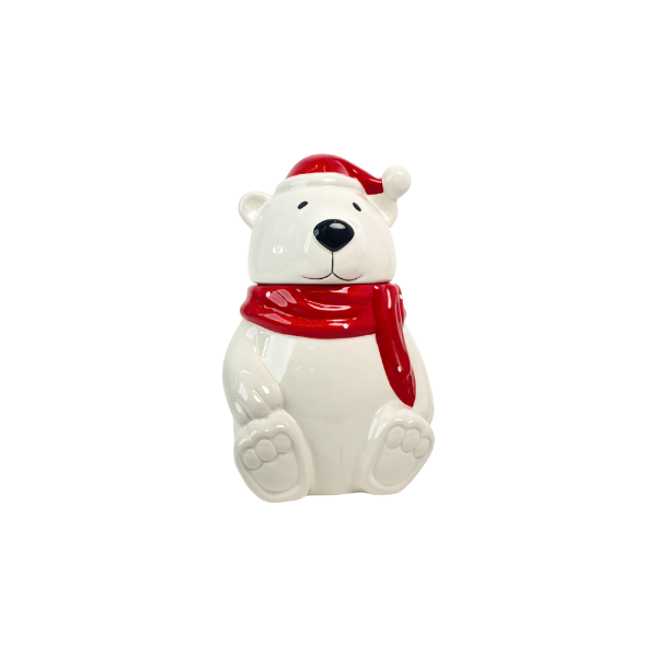 GALLETERO NAVIDAD OSO POLAR DOLOMITA 1870 ml BLANCO/ROJO SANTINI 180-1300227