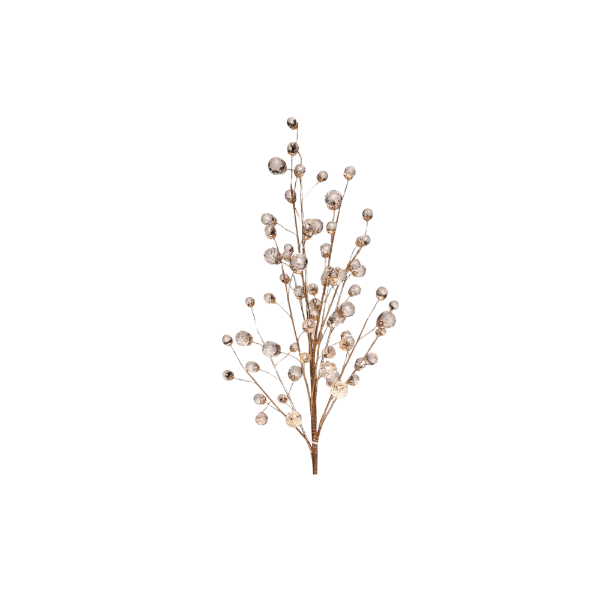 CHIRIVISCO NAVIDAD RAMO CON ESFERAS CRISTAL PLASTICO 10x30x76 cm DORADO SANTINI 140-2200998