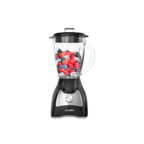 LICUADORA JARRA VIDRIO/ACERO INOXIDABLE 1.5 L 500 W NEGRO DECAKILA KUJB045B