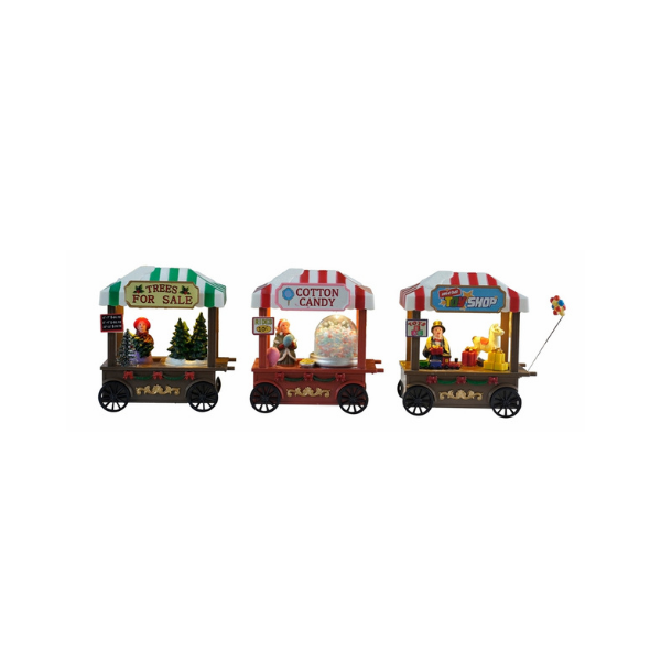 ADORNO NAVIDAD VILLA PISTA DE PATINAJE CON MUSICA 15.5 cm MULTICOLOR MIRO (USB) 831-D011-2512
