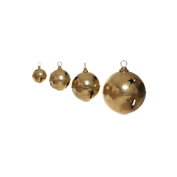 ADORNO NAVIDAD CASCABEL 70/50/40/30 cm DORADO MIRO (SET 4 PZA) 831-D067-2511