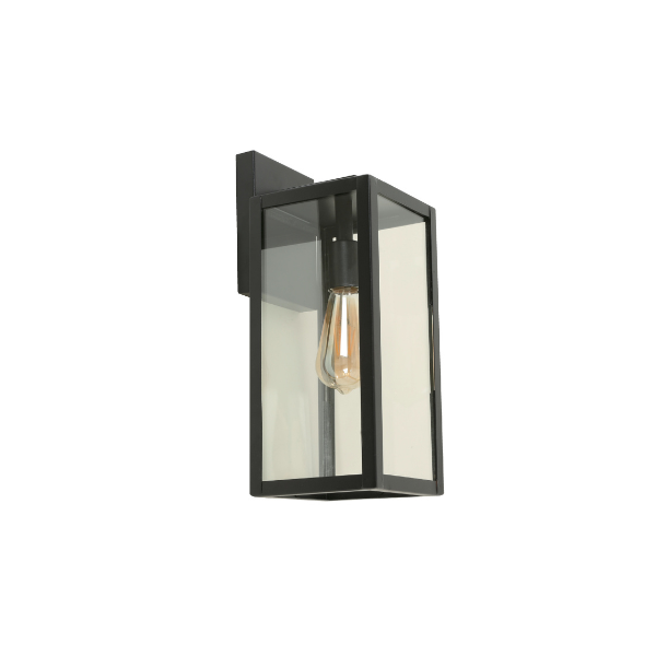 LAMP. EXT. DE PARED CUADRADA 1L NEGRO 40W (24880-2)