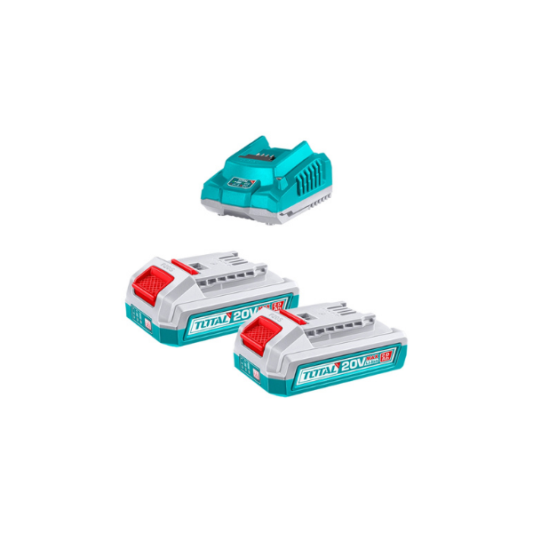 BATERÍA PARA HERRAMIENTAS INALÁMBRICAS 20V 2.0 Ah TOTAL (2 BATERÍAS + CARGADOR) UTFBCPK2212