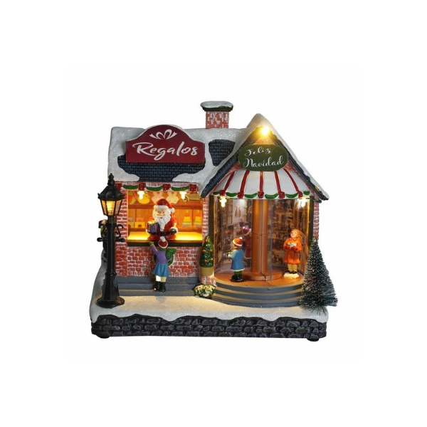 ADORNO NAVIDAD VILLA REGALOS PLASTICO 21.2 cm MULTICOLOR 831-D011-2429