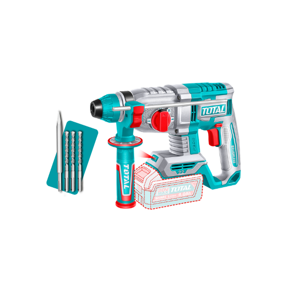 ROTOMARTILLO INALÁMBRICO SDS PLUS 22mm 2.0 j 20V TOTAL (7/8 plg SIN CARGADOR NI BATERIA) TRHLI21228