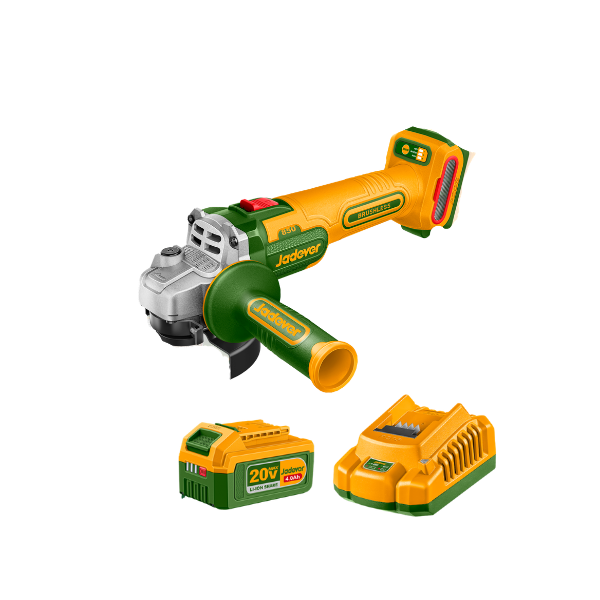 ESMERILADORA INALÁMBRICA 114.30 mm 850 W 20V JADEVER (4-1/2 PLG CON CARGADOR Y BATERIA) UJDLAP5421