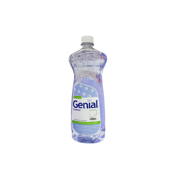 LIMPIADOR DESINFECTANTE PISO CERAMICO Y PORCELANATO 900 ml NEUTRO GENIAL GNL041