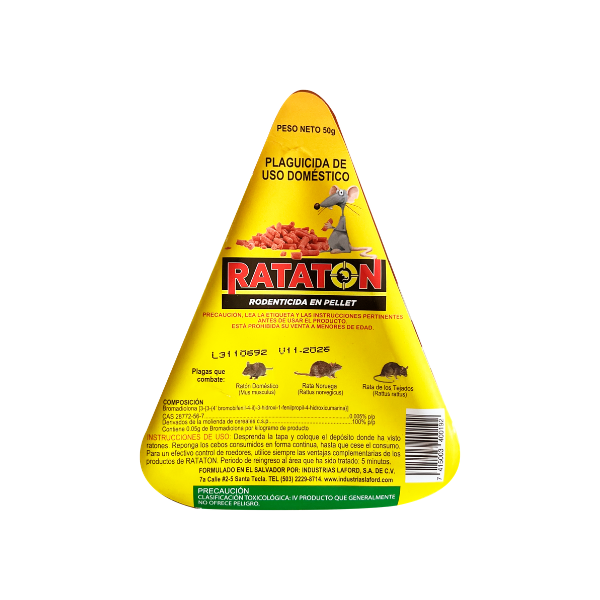 VENENO ANTICOAGULANTE PARA RATAS Y RATONES 50 g RATATON