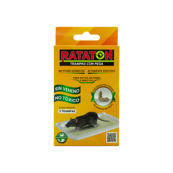 TRAMPA ADHESIVA PARA ROEDORES RATATON (2 UNIDADES)