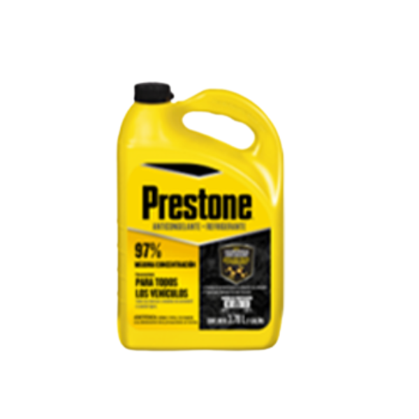 REFRIGERANTE ANTICONGELANTE PRESTONE CONCENTRADO 97% TODO VEHICULO 3.78L (1 galón AMARILLO/VERDE) AF-12097M