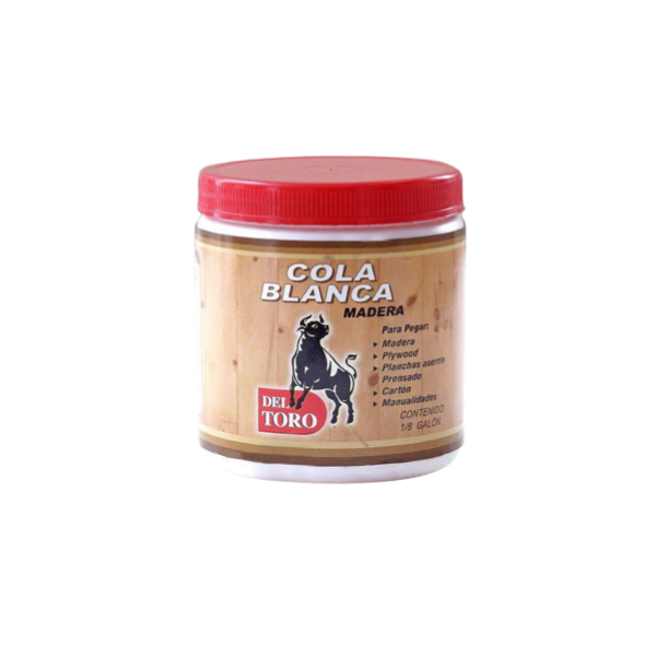 PEGA COLA BLANCA PARA MADERA 473 ml (1/8 gal) DEL TORO