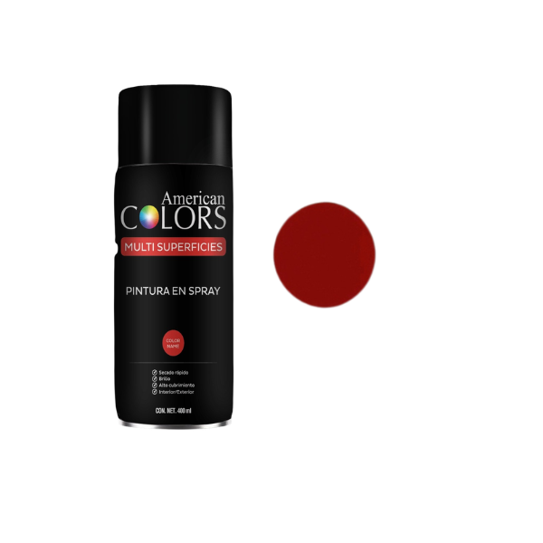 PINTURA SPRAY ROJO FERRARI 400 ml AMERICAN COLORS N6