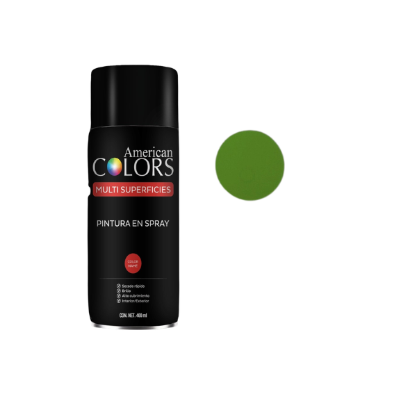 PINTURA SPRAY VERDE LIMON 400 ml AMERICAN COLORS N101