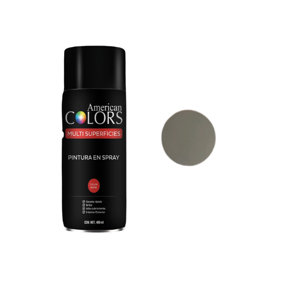 PINTURA SPRAY PLATA CROMADO 400 ml AMERICAN COLORS N318
