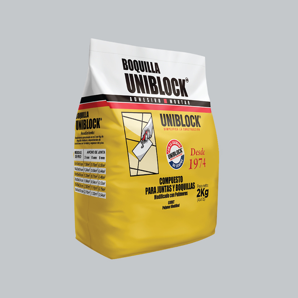 BOQUILLA UNIBLOCK C/A GRIS PERLA 2KG