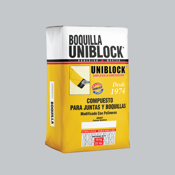 BOQUILLA UNIBLOCK C/A GRIS PERLA 10KG