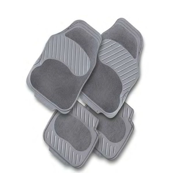 ALFOMBRA P/CARRO PVC GRIS ABRO SET 4pcs 81842