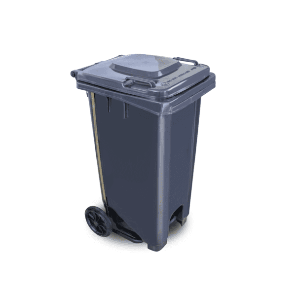 BASURERO TIPO INDUSTRIAL C/RODOS Y PEDAL 120 LITROS PLASTICO TACOPLAST 08159
