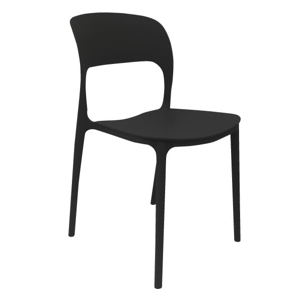 SILLA STANDARD C/RESPALDO NEGRA (NS-04N)