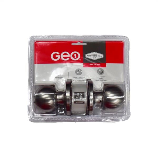 CERRADURA POMO DORMITORIO CROMO MATE GEO 91160-032 