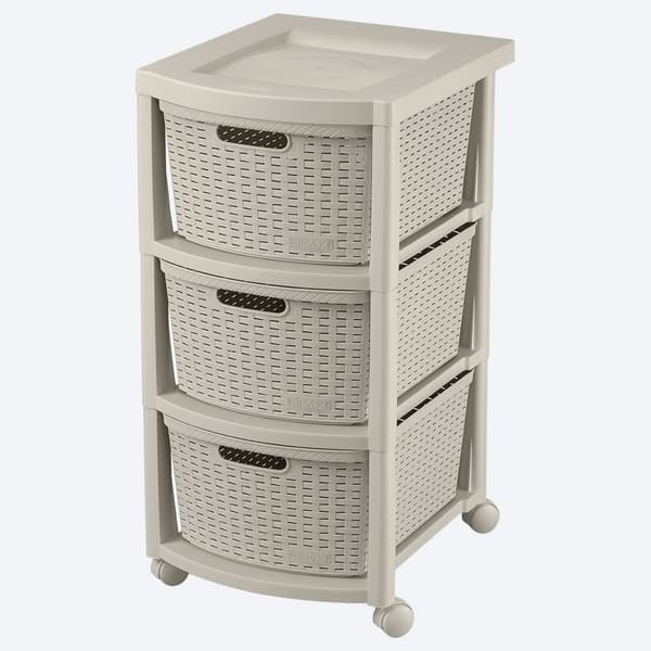 GAVETERO RATTAN 3G TAUPE RIMAX