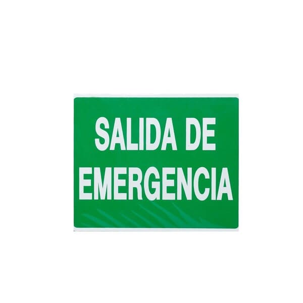 LETRERO SALIDA DE EMERGENCIA 20X25cm BEST VALUE F08101