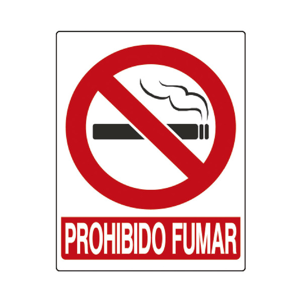 LETRERO PROHIBIDO FUMAR 19X15cm BEST VALUE F08110