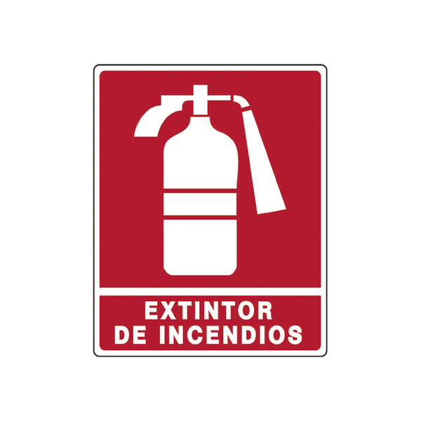 LETRERO EXTINTOR DE INCENDIOS 25X20cm BEST VALUE F08120