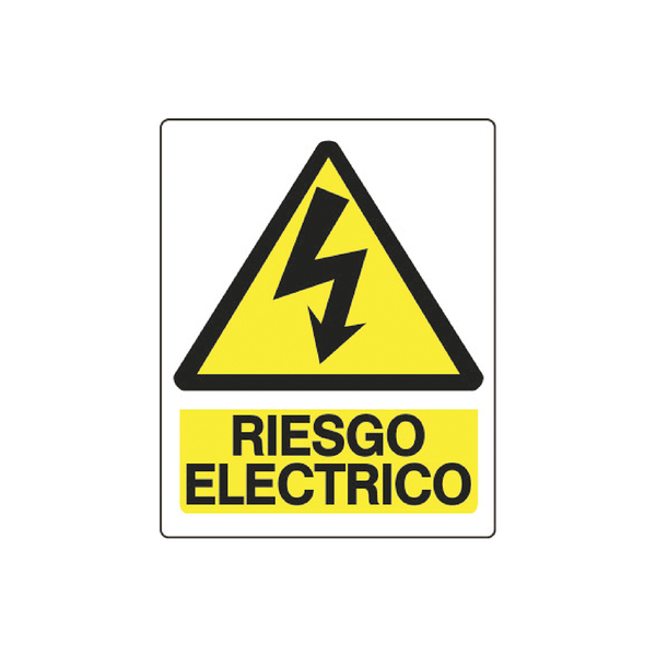 LETRERO RIESGO ELÉCTRICO 25X20cm BEST VALUE F08125