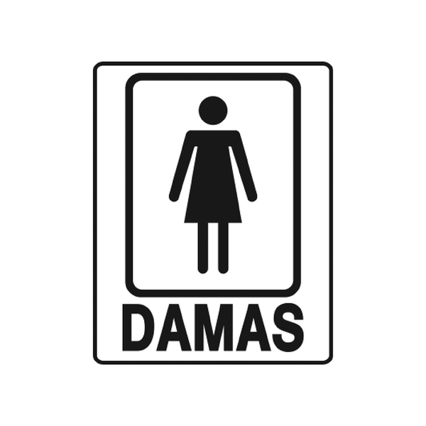 LETRERO SANITARIO DAMA 15X19cm BEST VALUE F08131