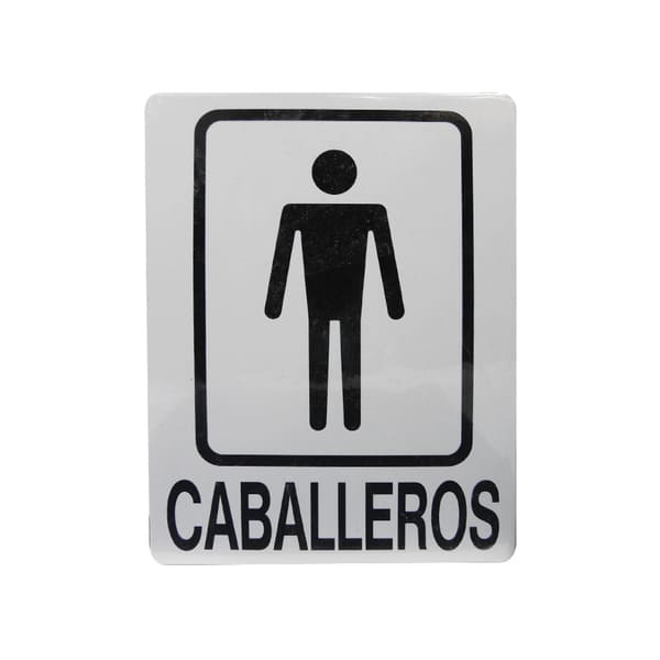 LETRERO SANITARIO CABALLERO 15X19cm BEST VALUE F08132