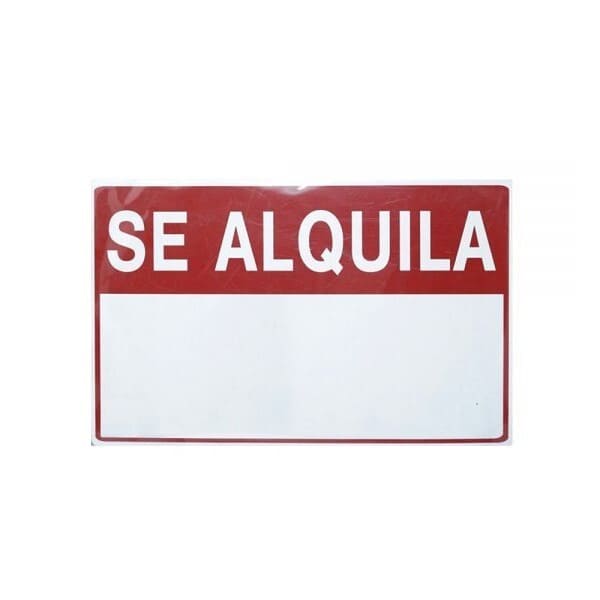 LETRERO SE ALQUILA 40X25cm BEST VALUE F08136