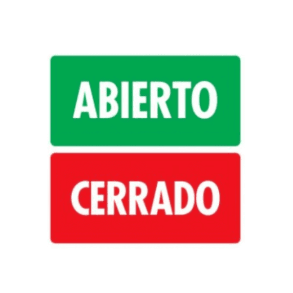 BV LETRERO ABIERTO/CERRADO 15X10cm F08137