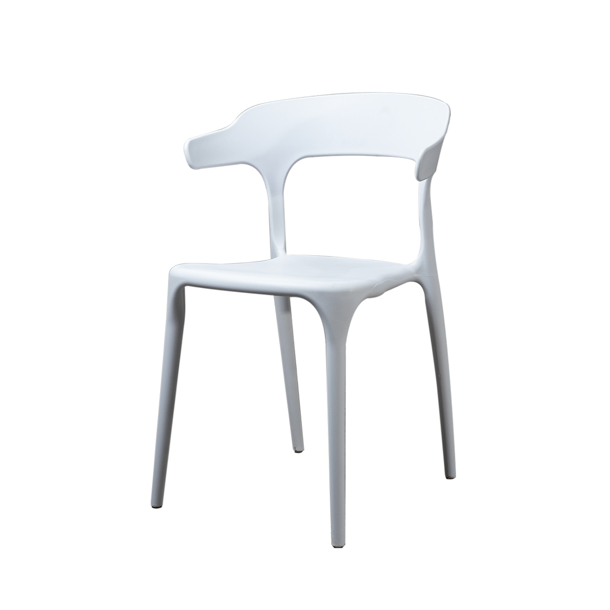 SILLA APILABLE C/RESPALDO BLANCA 44X47X77CM (H608B)