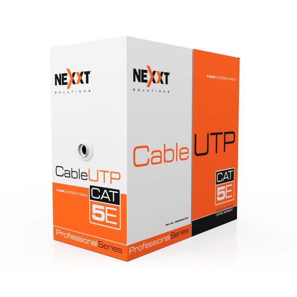 CABLE UTP CAT5E 4 PARES NEGRO EXT. NEXXT AB355NXT07(MT)