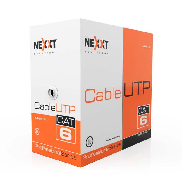 CABLE UTP CAT6 4 PARES GRIS NEXXT AB356NXT01(MT)